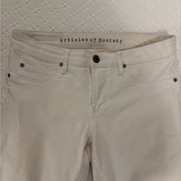 Articles Of Society Cream High Rise Jeans - Picture 2 of 5